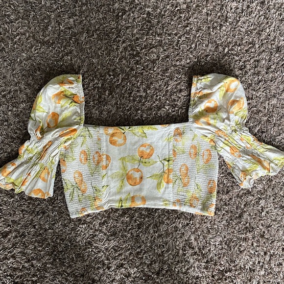 Urban Outfitters Citrus Scrunched Crop Top - Picture 2 of 2